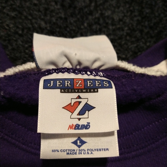 '90s beautiful flowers crewneck USA made Morning Sun Jerzees purple - Picture 4 of 9